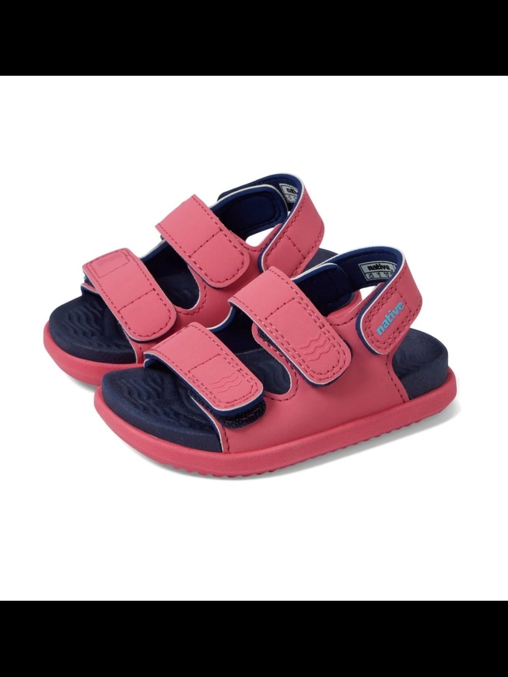 Native Kids Pink Velcro Sandals